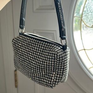 Alexander wang medium heiress rhinestone bag missing one rhinestone.